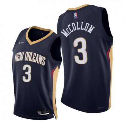 Nike New Orleans Pelicans #3 C.J. McCollum Youth 2021-22 75th Diamond Anniversary NBA Jersey Navy